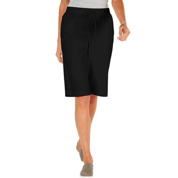 Karen Scott Sport Black Cotton Skimmer Shorts XS Extra Small - Picture 1 of 9